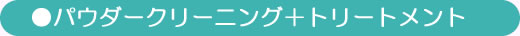 パウダークリーニング＋トリートメント