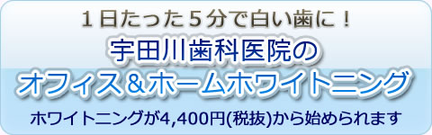 1日たった5分で白い歯に！医療法人社団スマイルプラス 宇田川歯科医院のホワイトニング